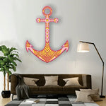 Anchor Red and Yellow 3D Wooden Wall Art 4 Layer