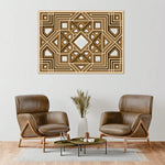 Art Deco Grille 3D Wooden Wall Art 5 Layer