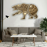 Bear 3D Wooden Wall Art 6 Layer