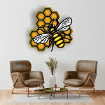 Bee Honeycomb Beehive 3D Wooden Wall Art 9 Layer