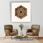 Brown Snowflake 3D Wooden Wall Art 7 Layer