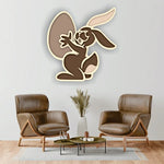 Bunny 3D Wooden Wall Art 4 Layer