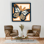 Butterfly With Frame 3D Wooden Wall Art 4 Layer