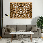 Grille 3D Wooden Wall Art 5 Layer