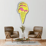 Ice Cream 3D Wooden Wall Art 4 Layer