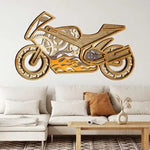 Moto 3D Wooden Wall Art 5 Layer