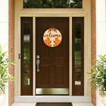 3D Orange Leaf Door Sign