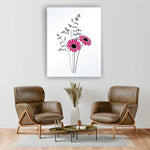 Pink Flower 3D Wooden Wall Art 4 Layer