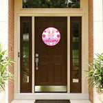 3D Pink Teddy Bear Door Sign