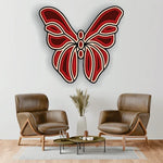 Red Butterfly 3D Wooden Wall Art 5 Layer