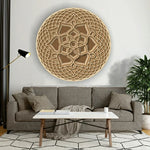 Round Mandala 3D Wooden Wall Art 6 Layer