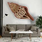 Sea Shell Large 3D Wooden Wall Art 6 Layer