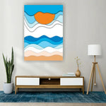 Waves Ocean Landscape 3D Wooden Wall Art 8 Layer