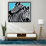 Zebra 3D Wooden Wall Art 4 Layer