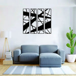 4 Piece of Geometric Metal Wall Art