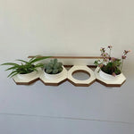 4 Pot Horizontal Wall Mounted Stand