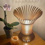 Angular Shell Wooden Table Lamp