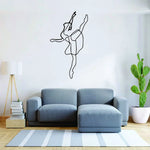 Ballet Dancer Line Metal Wall Art