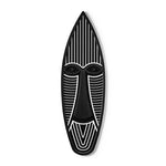 Black And White African Wooden Wall Mask