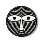 Black And White Wooden Wall Mask