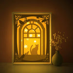 Cat Mouse Friendship Shadow Light Box