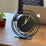 Circle Round Metal Table Clock