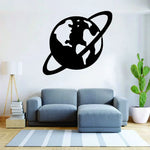 Circled Globe Metal Wall Art