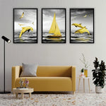 Dolphin Ocean Wall Frame Set of 3