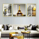 Eiffel Tower Wall Frame Set of 3