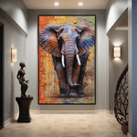Elephant Abstract Canvas Wall Art
