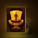 Fathers Day Gift Gentelman Shadow Light Box