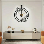 Flower Large Metal Wall Clock