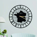 France Map Metal Wall Clock