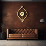 Geometric Metal Wall Clock Design 1