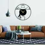 Geometric Metal Wall Clock Design 10