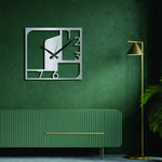 Geometric Metal Wall Clock Design 17