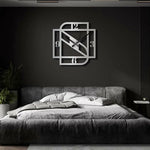 Geometric Metal Wall Clock Design 3