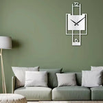 Geometric Metal Wall Clock Design 4