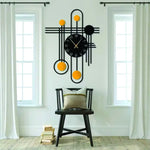 Geometric Metal Wall Clock Design 50