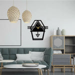 Geometric Metal Wall Clock Design 67