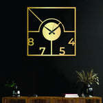 Geometric Metal Wall Clock Design 7