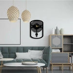 Geometric Metal Wall Clock Design 75