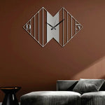 Geometric Metal Wall Clock Design 9