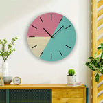 Geometric Round Wooden Wall Clock 19