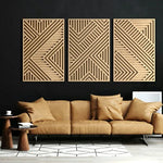 Hanging Geometric Wooden Wall Décor Set of 3