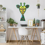 Giraffe 3D Yellow Wooden Wall Mask