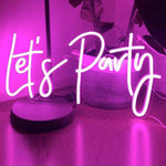 Let's Party Neon Sign Board