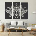 Lotus Flower Mandala Metal Wall Art