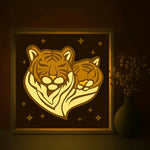 Love Tigers Shadow Light Box