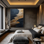 Luxury Black Gold Abstract Canvas Wall Art